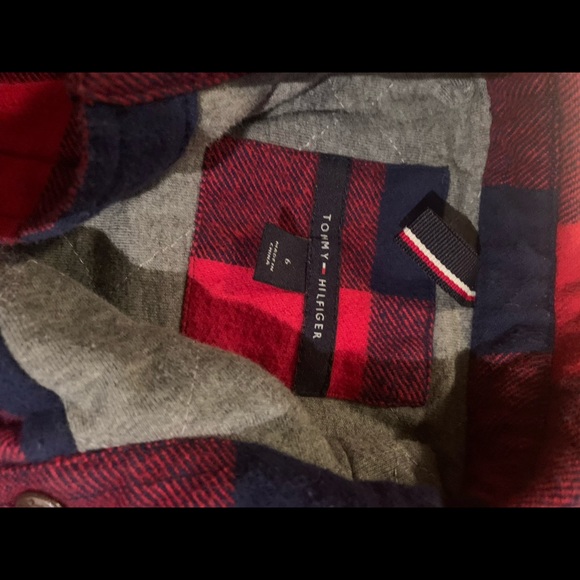 Heavy Flannel ( jacket , coat) do they have kids Shackets? Tommy Hilfiger Plaid - Picture 4 of 4